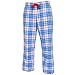 Patriotic Red White Blue tartan plaid check tie cord flannel cotton pants for lounging, sleep, sports. Unisex relaxed fit, available in 3 Youth sizes