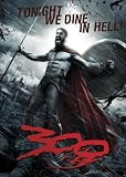 300 - Leonidas - Dine in Hell By Unknown. ART POSTER ON CANVAS with 3/4 inch deep bars. Size: 40 x 55 Inches