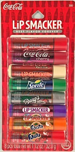 Lip Smackers Best Flavors Forever ~ Coca-Cola Collection - 1 Pack of 8 by Aspire Brands Inc