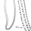 925 Silver Triple Strand Bead Chain 18 , 20 or 24 IN