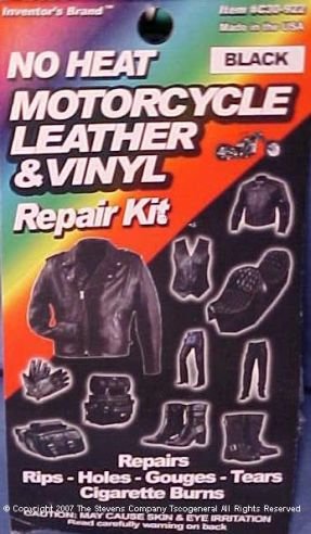 Do-it-yourself Black Motorcycle Leather Vinyl Repair Kit