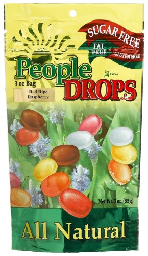 People Drops Red Ripe Raspberry Drops, 3-Ounce Pouches (Pack of 12) by Hard Candy