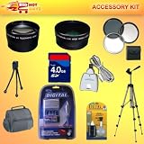 25PC ULTIMATE BEST BUY ACCESSORY KIT W/ LENSES & 4GB MEMORY & MUCH MORE FOR CANON POWERSHOT A630 A640