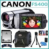 Canon FS400 Flash Memory Camcorder with 41x Advanced Zoom and Dual SDXC Car ....