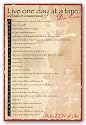 Dalai Lama Live One Day At A Time Art Poster Print - 24x36