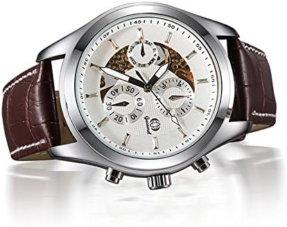 Gucamel Hand Wind Mechanical Watch W2026 Skeleton Dial Luminous Pointer