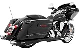 2009-2011 Dresser Black with Chrome Tips Dual Exhaust System - Frontiercycle (Free U.S. Shipping)
