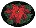 Poinsettia Oval Latch Hook Rug Kit