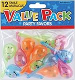 Party Favor 12-Pack: Smile Maraca