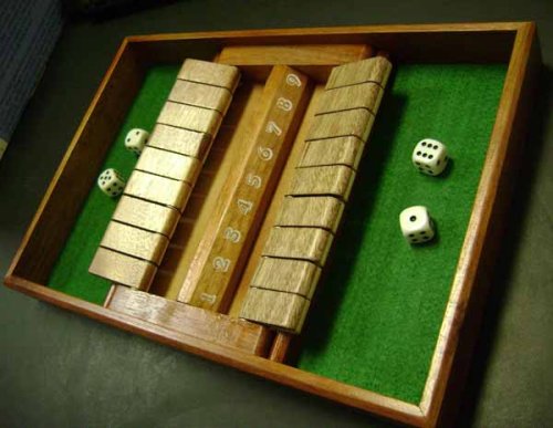 Childrens Toyshop  Toys : Double-Sided 9-Number Shut the Box Game Set