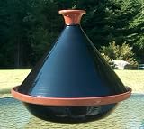 Le Souk Ceramique 12 inch Cookable Tagine, Black