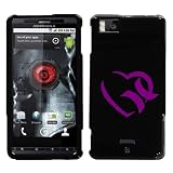 MOTOROLA DROID X PURPLE HURLEY HEART ON A BLACK HARD CASE COVER