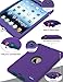iPad Mini Case, Vogue Shop 2in1 Hybrid Case Cover for iPad Mini 1 2 3 Hard Cover for iPad Mini Printed Design Pc+ Silicone Hybrid High Impact Defender Case Combo Hard Soft Case Cover (Purple+Teal)