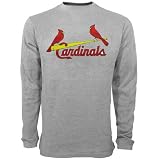 St Louis Cardinals Ash Team Logo Long Sleeve Thermal T-shirt