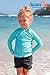 SwimZip UPF 50+ Girls Long Sleeve Zipper Rash Guard Swim Shirt (Multiple Colors)