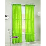 2 Piece Beautiful Sheer Window Green Elegance Curtains/drape/panels/treatment 60"w X 84"l