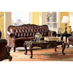 Sofa in Brown Tri-Tone Leather - Coaster by Coaster