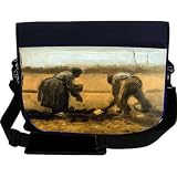Van Gogh Art Pink Peach Trees NEOPRENE Laptop Sleeve Bag Messenger Bag - Laptop Bag -Notebook Bag - for Macbook Pro, Aspire, Samsung, Acer, ASUS, Dell, HP, Lenovo, Sony, Toshiba Unisex - Ideal Gift for all occassions!