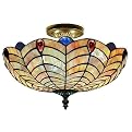 Tiffany-Style Semi-Flush Lamp