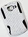 Bastex Hybrid Case for - Samsung Brightside U380 Black Silicone / Mesh White Hard Snap On