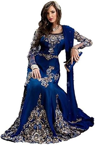 VeiaiBridal Women's Muslim Evening Dress Long Sleeves Arabic Party Dress