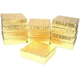 Search : 12 Gold Cotton Boxes Watch Bracelet Chain Jewelry 3.5"