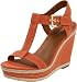 Franco Sarto Women's Ambrosia Wedge Sandal,Orange,7.5 M US