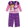 Toddler Girls' Dora Long-sleeve 2pc Sleep Set - Plum Spice