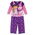 Toddler Girls' Dora Long-sleeve 2pc Sleep Set - Plum Spice