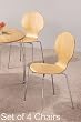 Set of 4 Lightweight & Stackable Natural Seat Muller Dining Chairs