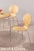 Kitchen & Housewares : Set of 4 Lightweight & Stackable Natural Seat Muller Dining Chairs