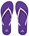 Showaflops Women's Antimicrobial Shower & Water Sandals - Violet/Lavender Elongated Heart 5/6