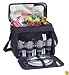 Classic Picnic Cooler For Four w/Out Wheels (Navy/Gingham)