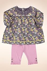 2 Piece Autograph Cotton Rich Floral Dress Leggings Outfit