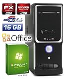 Zoom Produkt-Bild: Leiser PC - CSL Sprint H5964 (Hexa) - Gaming SixCore! PC-System mit AMD FX-Series FX-6100 6x 3300 MHz, 2000GB SATA, 16384MB DDR3, ASUS Mainboard, Radeon HD 6570 2048MB, DVD-RW, CardReader, 7.1 Sound, GigLAN, USB 3.0, Windows 7 Home Premium, Office 2010