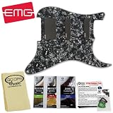 EMG SL20 Steve Lukather set w/black pearl pickguard, GO-DPS Polishing Cloth, Planet Waves Polish Pack & Planet Waves 3 Pick Sampler