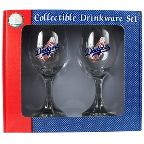 Sports MLB DODGERS 14 oz. Wine Glass Set of 2/Glass