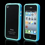 Bumper Frame Case Metal Buttons for Apple iPhone 4 4G Blue Bumper Frame Case Metal Buttons for Apple iPhone 4 4G Blue