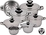 Review Magefesa 01BXECOTHPL / Magefesa Ecotherm Dietetic Stainless Steel 12 Piece, Cookware Set