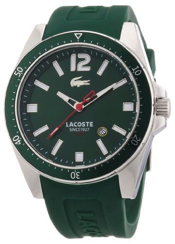 lacoste green silicone watch