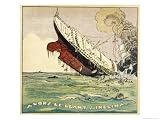 The Titanic Sinks, Seemingly in Daylight! Stretched Canvas Poster Print