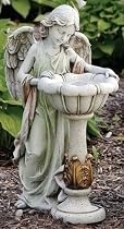 Big Sale Garden Collection, Solar Angel Birdbath Statue, 23" H