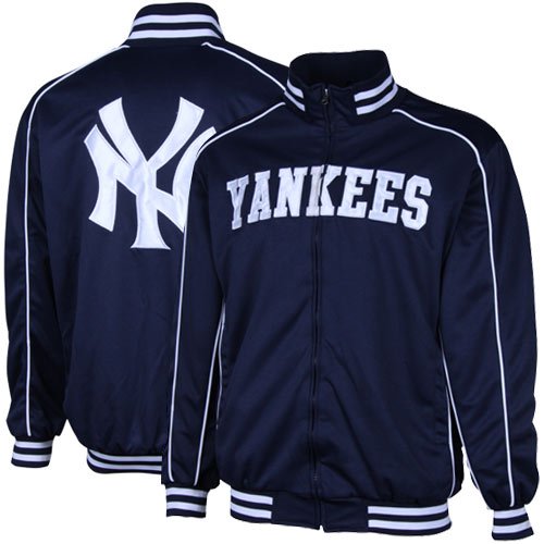 New York Yankees Navy Blue Spotlight Full Zip Track Jacket (Large)