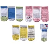 3-Pack Animal Faces Baby Socks