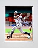 Lastings Milledge Batting Action Double Matted 8O x 10O Photograph (Unframed)
