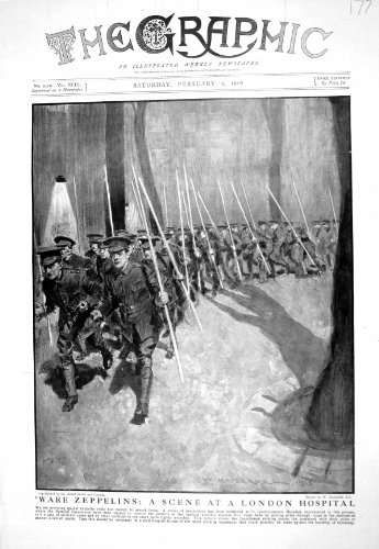 1916 人の戦争の兵士のロンドンの病院の Bartholomews の国民の近衛兵