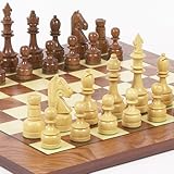 Paramount Staunton Chessmen & Agostino Luxury Chess Board From Italy