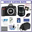 Nikon D90 Digital SLR Camera with 18-200mm f/3.5-5.6G ED-IF AF-S DX VR Autofocus Lens [Outfit] + Transcend 8GB SDHC Card + EN-EL3e Battery + Case + Willoughbys Bonus Travelers Accessory Kit
