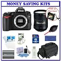 Nikon D90 Digital SLR Camera with 18-200mm f/3.5-5.6G ED-IF AF-S DX VR Autofocus Lens [Outfit] + Transcend 8GB SDHC Card + EN-EL3e Battery + Case + Willoughbys Bonus Travelers Accessory Kit