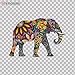 Decals Sticker Elephant Car Window Wall Art Decor Doors Helmet Truck Motorcycle Note Book Mobile Laptop Glass. Sports Bike 5 X 3,48 Inches Color